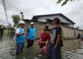 General Manager PLN UID Jakarta Raya, Lasiran bersama Manager PLN UP3 Cengkareng, Robin Septavyn menghimbau kepada masyarakat apabila daerahnya yang terdampak banjir dapat menghubungi contact center PLN 123 atau PLN Mobile.