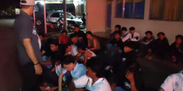 Pesta Miras, Polres Indramayu Amankan 61 pemuda, Dua Orang diantaranya Perempuan