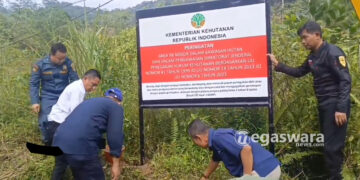 Kemenhut Pasang Plang Pengawasan di Kawasan PT. Antam