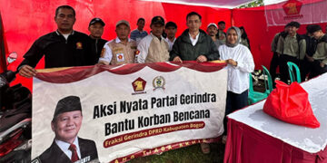 Fraksi Gerindra DPRD Kab Bogor Berikan Bantuan Untuk Ratusan Korban