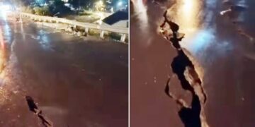 Jalan Retak Dekat Stasiun Batutulis Berpotensi Longsor