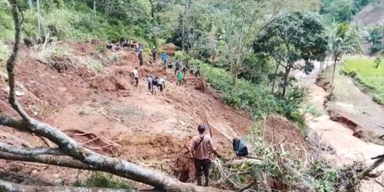 3 Orang Dalam Pencarian, Dua Alat Berat Bantu Evakuasi Material Longsor Kiara Dua Simpenan