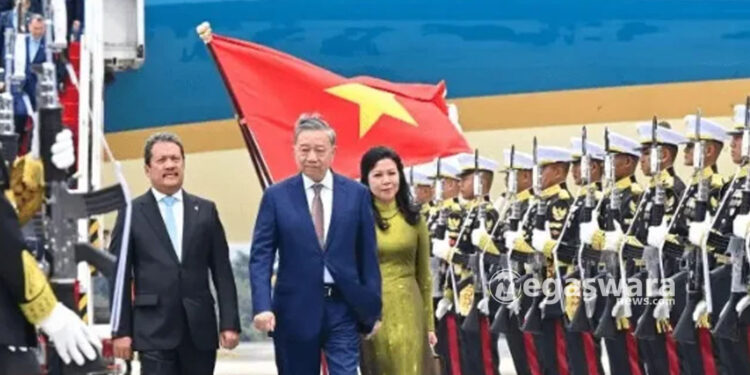 Presiden Prabowo Sambut Kedatangan Sekjen Partai Komunis Vietnam “To Lam”