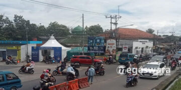 Hari Ke 3 Pasca Lebaran, Pos Pam Jalan Lingkar Dramaga, Terpantau Ramai Lancar