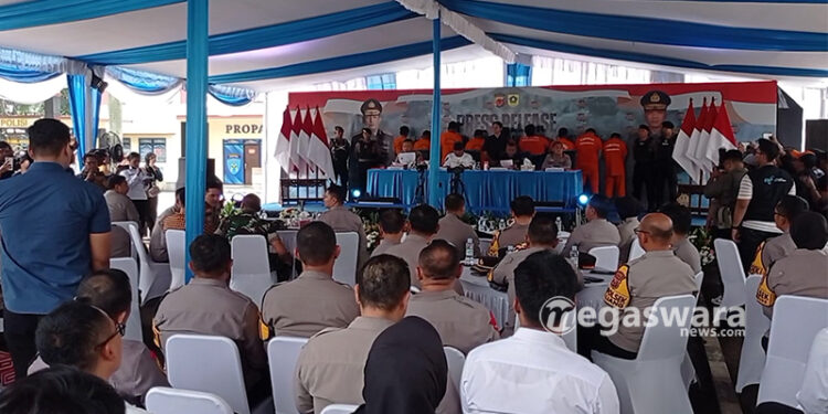 Polisi Amankan Sejumlah Matel Dan 109 Kendaraan