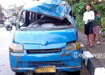 Pohon Tumbang Timpa Mobil Angkot, Tiga Orang Terluka