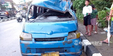 Pohon Tumbang Timpa Mobil Angkot, Tiga Orang Terluka