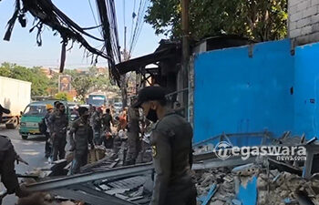 Penertiban Bangunan Liar di Mayor Oking Citeureup Bogor