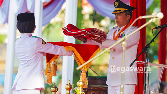 walikota bogor dedie a rachim pimpin upacara hut ri ke 80