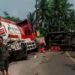 Truk Tangki Pertamina Alami Rem Blong Hantam Sejumlah Kendaraan Di Cigudeg