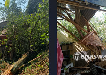 Angin Puting Beliung Porakporandakan Puluhan Rumah di Parakansalak Kabupaten Sukabumi