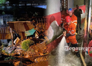 Longsor di Sindangresmi Bogor Selatan, 12 Rumah Warga Terendam Banjir Setinggi Paha