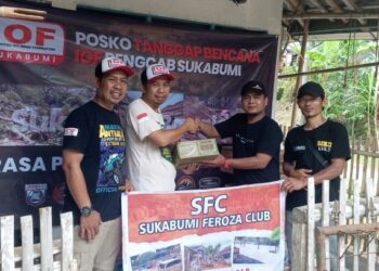 IOF Jabar dan IOF Pengcab Sukabumi Salurkan Bantuan Bagi Korban Banjir