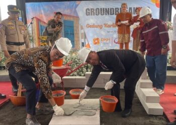 Wakil Bupati Sukabumi Letakkan Batu Pertama Pembangunan Gedung Karlinah RS DKH Cibadak