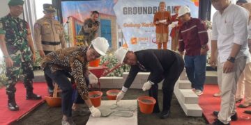 Wakil Bupati Sukabumi Letakkan Batu Pertama Pembangunan Gedung Karlinah RS DKH Cibadak