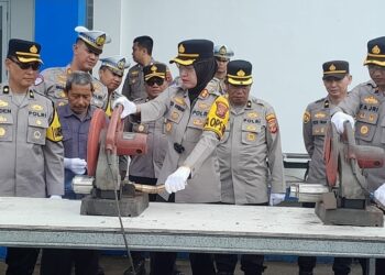 Hari Pertama Ops Zebra Lodaya 2025, Polres Sukabumi Kota Musnahkan Ribuan Knalpot Brong