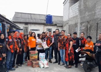 Bantu Korban Kebakaran di Benteng, Pemuda Pancasila Kota Sukabumi Salurkan Bantuan