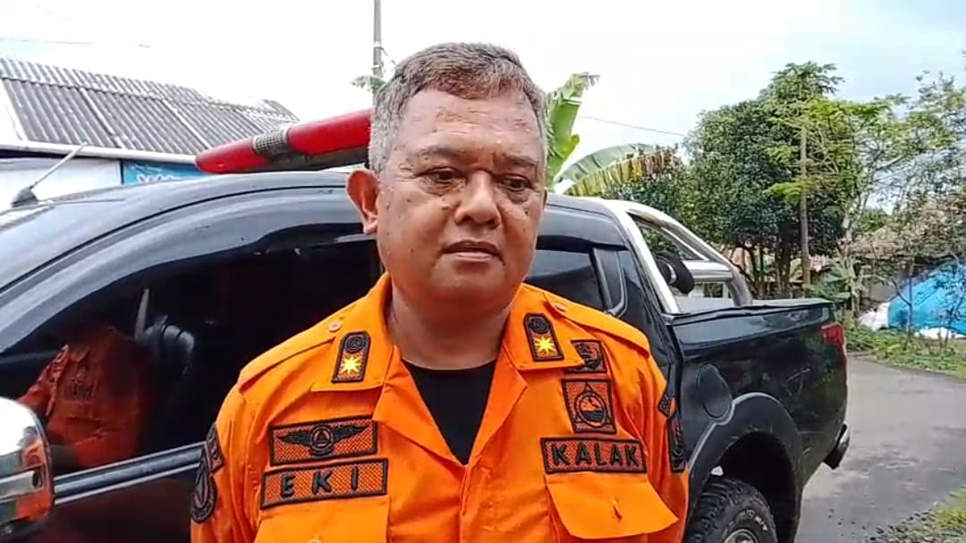 Kepala pelaksan logistik Kedaruratan BPBD Kabupaten Sukabumi, Eki Radiana Rizki.
