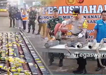 Polres sukabumi kota musnahkan barang bukti pelanggaran