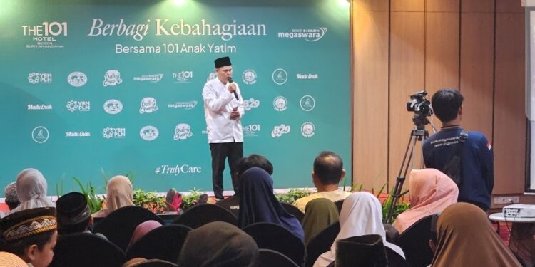 Radio Megaswara bersama THE 101 Bogor Bagikan Santunan Kepada 101 Anak Yatim