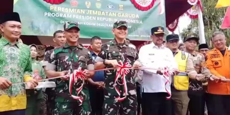 Hasil Kolaborasi Jembatan Garuda Jadi Akses Utama Warga Lengkong Sukabumi