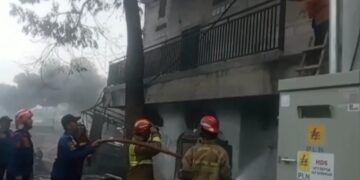 Gudang Spare Part Motor Di Tajur Halang Bogor Terbakar, Satu Karyawan Luka