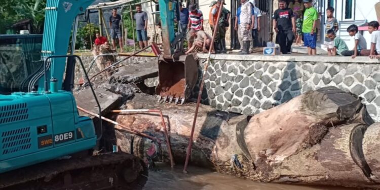 UPDATE : Kronologis Jembatan Ambruk, Pohon Tersangkut Sejak Tahun Lalu Hanyut Terbawa Banjir