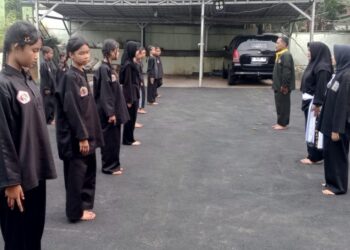 Parkiran Koramil 2117 Nanggung, Dijadikan Tempat Latihan Pencak Silat 