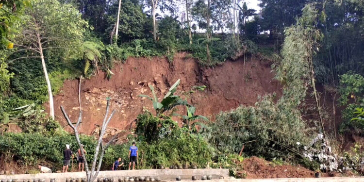 Longsor Susulan di Dramaga Bogor, Jalan Antar Desa Ditutup karena Retakan Tanah