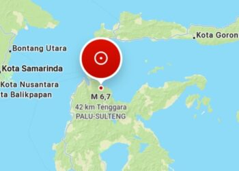 Gempa Kekuatan M6,7 Guncang Kota Palu-Sulteng, Tidak Berpotensi Tsunami