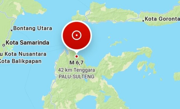 Gempa Kekuatan M6,7 Guncang Kota Palu-Sulteng, Tidak Berpotensi Tsunami