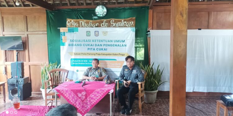 Satpol PP Kulon Progo dan Bea Cukai Yogyakarta Gencarkan Sosialisasi Bahaya Rokok Ilegal
