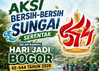 Peringati Hari Lingkungan Hidup dan Hari Jadi Bogor ke-544, Warga Dramaga Gelar Aksi Bersih Sungai Serentak
