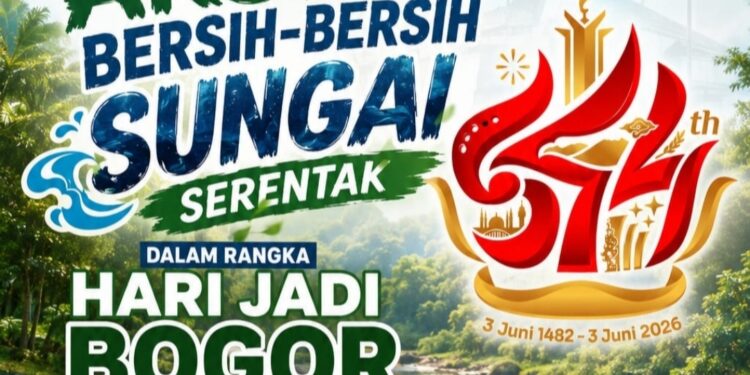 Peringati Hari Lingkungan Hidup dan Hari Jadi Bogor ke-544, Warga Dramaga Gelar Aksi Bersih Sungai Serentak