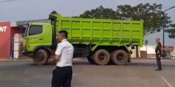 Jalan Menuju Tenjo Kembali Aman Dan Lancar, Kendaraan Sumbu 3 Diputar Balik, Portal Pembatas Akan Dipasang Secara Permanen