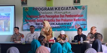 Cegah Peredaran Narkotika, Polsek Dramaga dan Pemerintah Desa Sukadamai Gelar Pembinaan Masyarakat