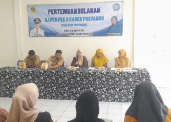 Perkuat Pelayanan Kesehatan, Kader PKK dan Posyandu Desa Babakan Gelar Pertemuan Bulanan Evaluasi Kinerja
