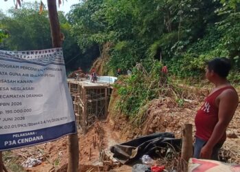 Pengerjaan Irigasi Perbatasan Negasari-Petir Capai 70 Persen, Siap Aliri 42 Hektar Lahan Pertanian