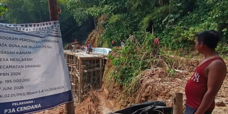 Pengerjaan Irigasi Perbatasan Negasari-Petir Capai 70 Persen, Siap Aliri 42 Hektar Lahan Pertanian