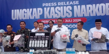 Polres Bogor Ungkap 74 Kasus Narkoba, 95 Tersangka Diamankan