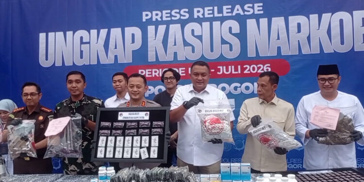 Polres Bogor Ungkap 74 Kasus Narkoba, 95 Tersangka Diamankan