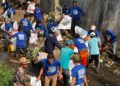 Ekspedisi Bogor Biru Ke-5 Di Pangradin, Gugah Kesadaran Tidak Buang Sampah Ke Sungai dan Bantu Sumur Bor