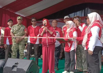 Pesta Rakyat Desa Cibeber 1, Lapangan Hegarsari Memerah, Ribuan Peserta Jalan Sehat Semarakan HUT KE-81 RI
