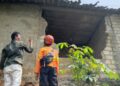 Hujan Deras Rubuhkan Rumah Warga Di Sukadamai, Pemdes Dan BPBD Gerak Cepat Tinjau Lokasi Serta Ajukan Bantuan Pemulihan