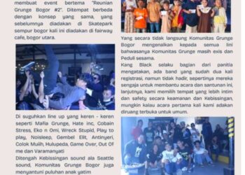 Reunian Grunge Bogor #2, Musik Bising dan Aksi Kemanusiaan Bersatu di Bogor Utara