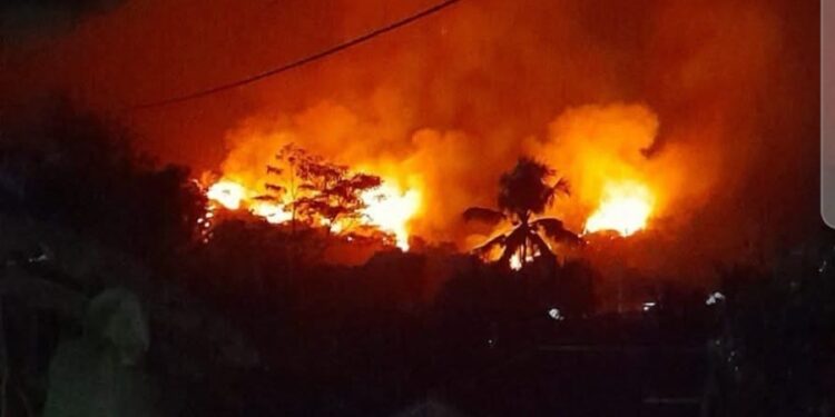 4 ha Ladang dan Hutan Bambu di Gunung Geulis Sukabumi Terbakar, Api Merambat Dekati Permukiman