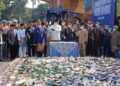 Di Hari Kemerdekaan, Polres Bogor Musnahkan Ribuan Botol Miras Dan Narkotika