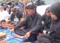 Warga Gelar Syukuran Di Depan Kantor BPN Bogor, Potong Kambing hingga Ritual Adat