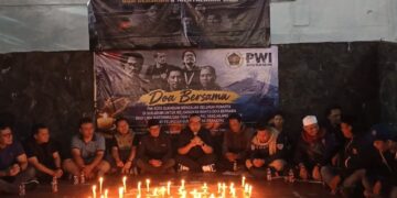 Jurnalis Sukabumi Gelar Doa Bersama Untuk 5 Wartawan Yang Hilang Saat Liput Erupsi Anak Krakatau