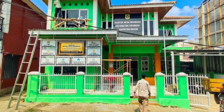 Renovasi Kantor Desa Dramaga Capai 100 Persen, Aula Desa Mulai Diperbaiki